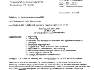 Hegeringversammlung des Hegering 8 (Horb-West) im Schützenhaus Grünmettstetten